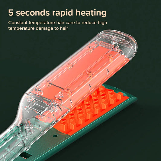 2-in-1 Hair Volumizing Iron with ceramic crimper plates, adjustable temperature control, and 3D fluffy effect for salon-quality straight or curly styles
