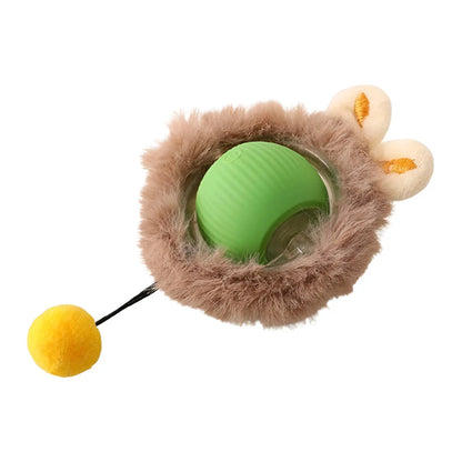 An interactive cat toy with a rechargeable rolling ball and a soft, snake-like tail, designed to keep your feline friend entertained and active.
