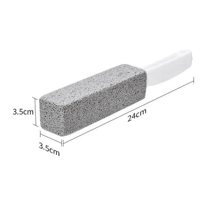 Eco-friendly pumice stone toilet cleaning brush with sturdy ergonomic handle for effective, chemical-free bathroom cleaning