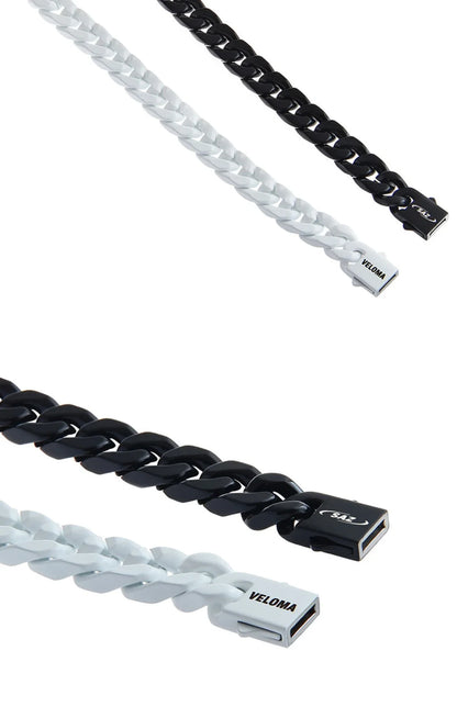 Premium Black Cuban Link Bracelet with Distinctive 3D Buckle - Durable Titanium Steel Construction, Adjustable Size, Eye-Catching Design