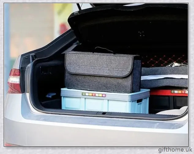 Premium felt car storage organiser with foldable, compact design for tidy car interiors