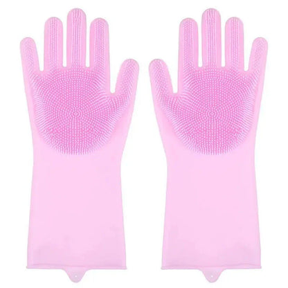 Eco-friendly silicone pet grooming gloves with soft brush heads for effective hair removal and coat care