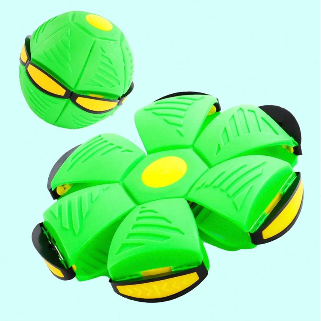 LED Flying UFO Disc Ball with mesmerizing lights, perfect for outdoor adventures