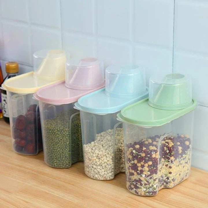 Premium plastic food storage containers set with airtight lids and transparent design for efficient kitchen organisation