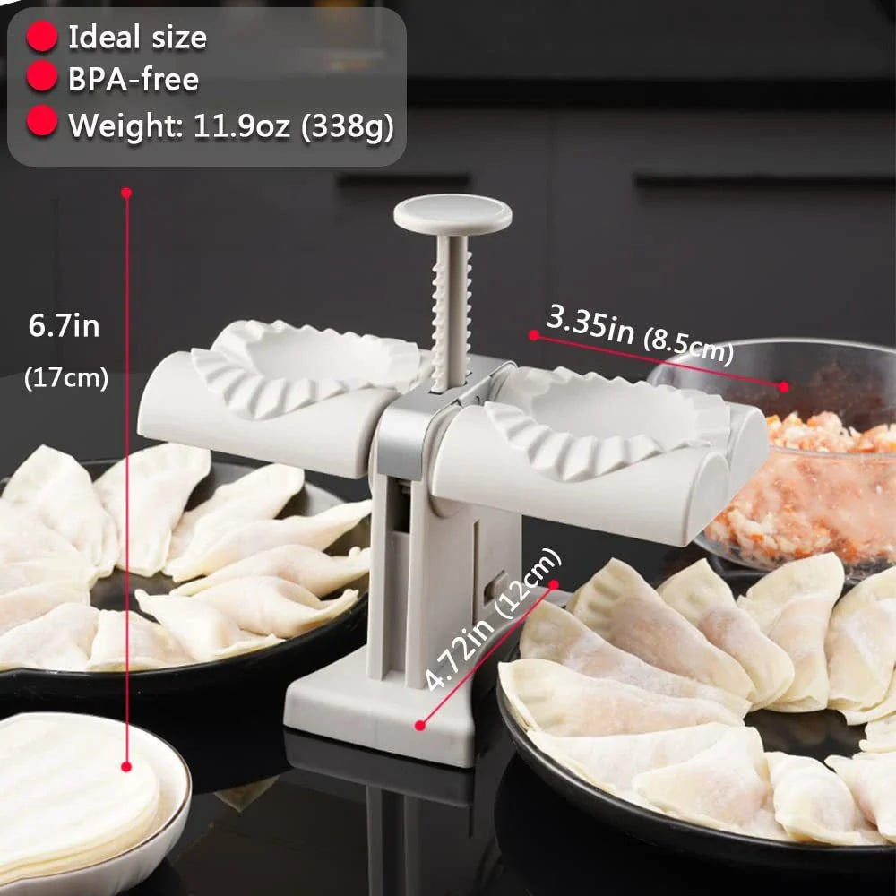 Automatic Dumpling Maker with Double Heads - Effortlessly create restaurant-quality dumplings, ravioli, and pierogi at home