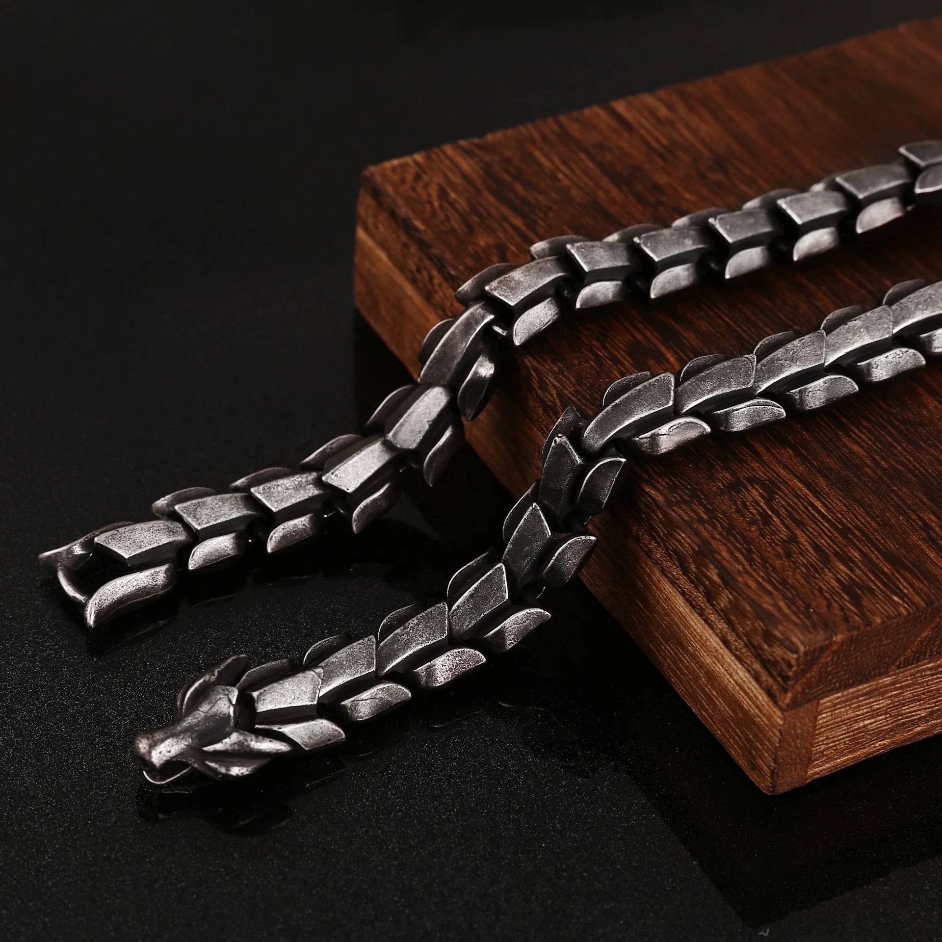 Titanium Steel Men's Necklace with Animal and Zodiac Designs in Steel, Black, and Gold Colors