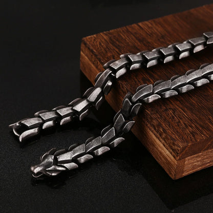Titanium Steel Men's Necklace with Animal and Zodiac Designs in Steel, Black, and Gold Colors