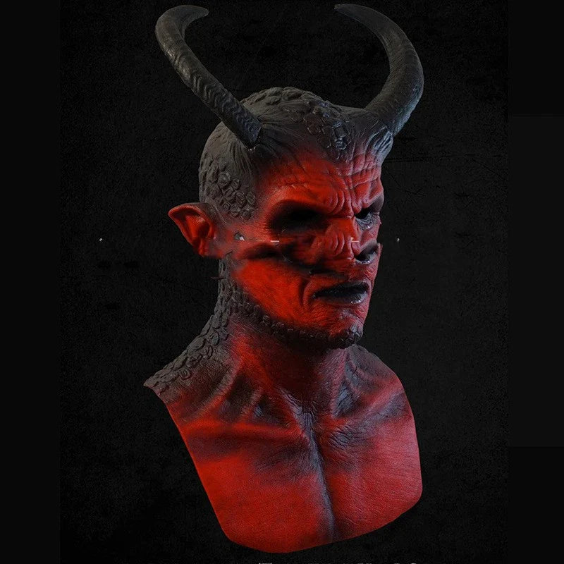 Premium quality full head devil ball party prop with striking red devil design and lifelike details