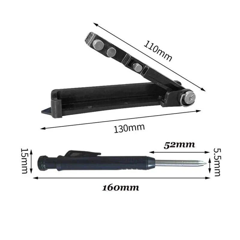 Premium Aluminium Marking Tool with Adjustable Pencil Holder and Clear Scale for Precise DIY Projects
