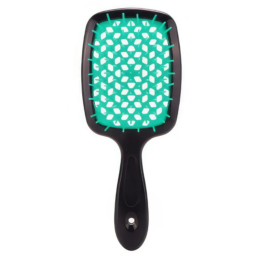 DetanglePro Air Cushion Hair Comb in vibrant colours, designed to effortlessly detangle and smooth all hair types