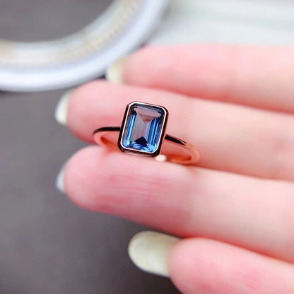 Elegant women's sterling silver ring with rose gold finish, showcasing exceptional British craftsmanship