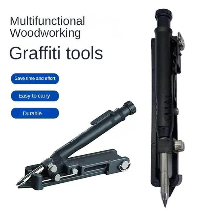 Premium Aluminium Marking Tool with Adjustable Pencil Holder and Clear Scale for Precise DIY Projects