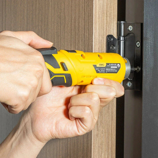 Cordless electric screwdriver with LED light for versatile DIY projects