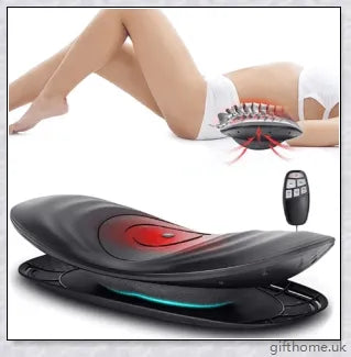 Premium electric back massager with intelligent vibration, dynamic traction, and infrared heating for soothing back pain relief