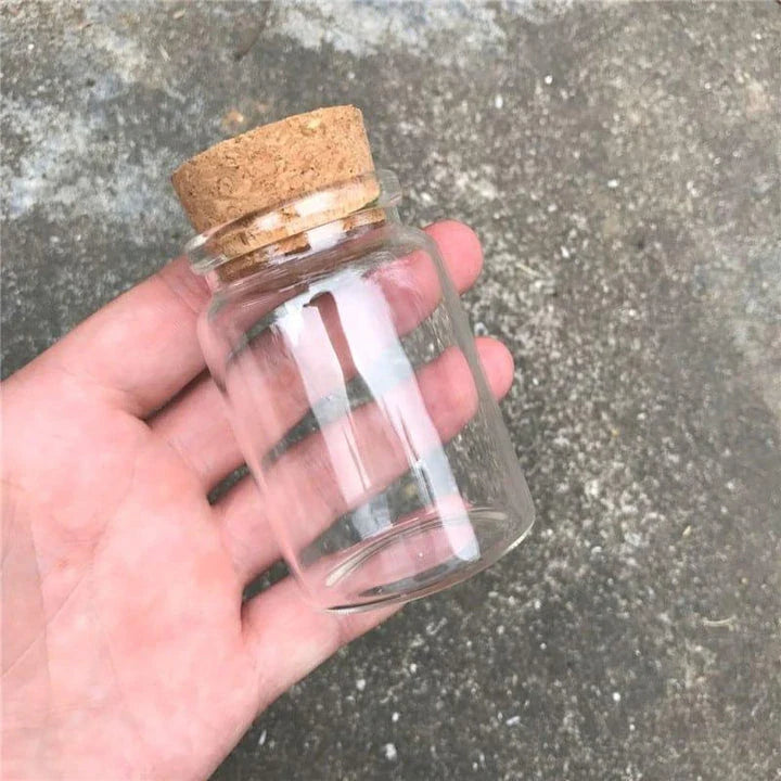 Premium 80ml glass spice jar with cork lid for storing and preserving herbs, spices, and seasonings