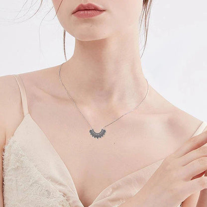 925 sterling silver necklace with lace detailing, inspired by Ruth Bader Ginsburg's iconic 'dissenting collar'