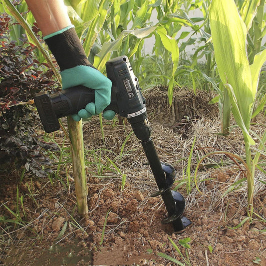 Premium heavy-duty garden soil auger drill bit made of alloy steel for effortless planting and digging in UK gardens