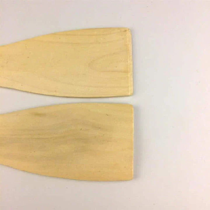 A set of premium heat-resistant wooden cooking spatulas for versatile kitchen use