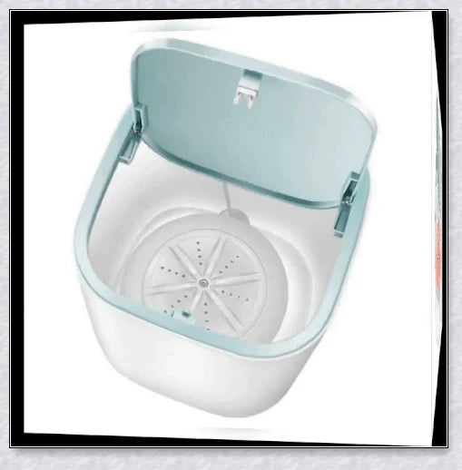 Compact, portable washing machine with customisable water levels and high-power cleaning capabilities