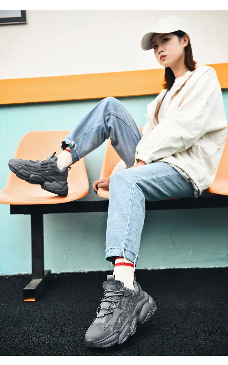 Premium casual trainers with a sleek, minimalist design and durable rubber sole for versatile, comfortable wear.