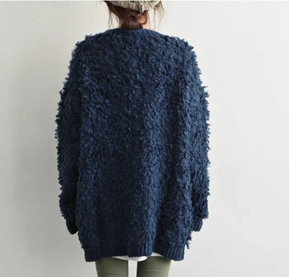 Women's cosy knitted jumper coat in a range of sophisticated colours, featuring a premium mohair blend and timeless British-inspired design.