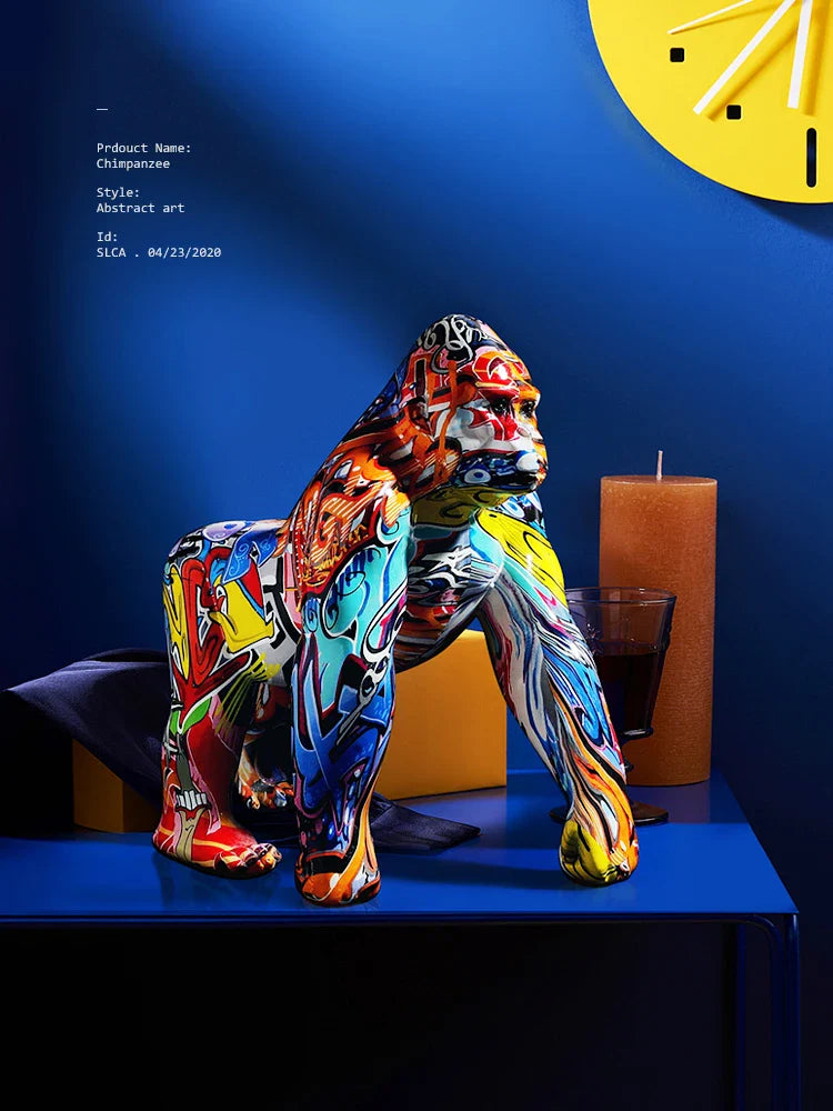 GiftHome UK Charming Handcrafted Gorilla Ornaments for Festive Displays