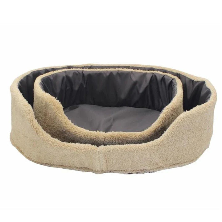 Premium Paw Print Dog Bed with plush cushioning and stylish design for ultimate comfort and relaxation for your canine companion