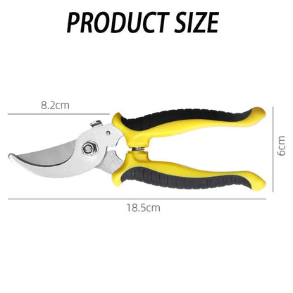 Professional Bypass Pruning Shears with stainless steel blades and ergonomic non-slip handles for effortless gardening