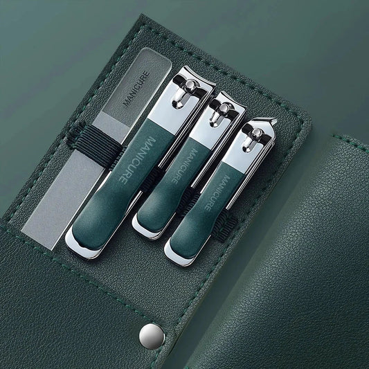 Premium 4-Piece Stainless Steel Manicure and Pedicure Set with Clippers and Scissors for Fingernails and Toenails