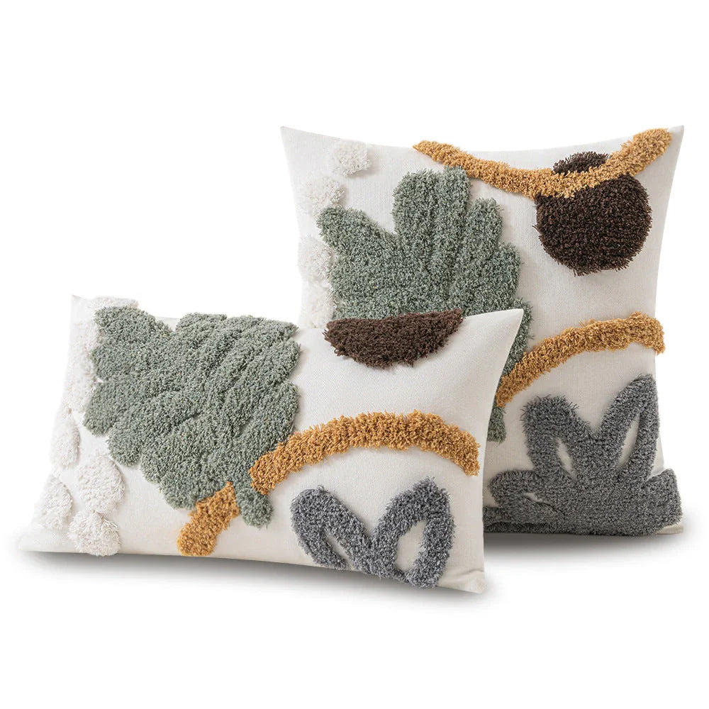 Elegant Boho Tufted Abstract Cushion Covers in Multicolor for Sofa and Bed