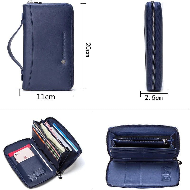 Premium black leather billfold wallet with belt loop detail, showcasing exceptional British craftsmanship and style