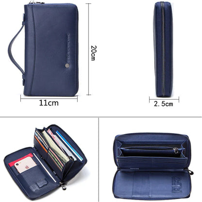 Premium black leather billfold wallet with belt loop detail, showcasing exceptional British craftsmanship and style
