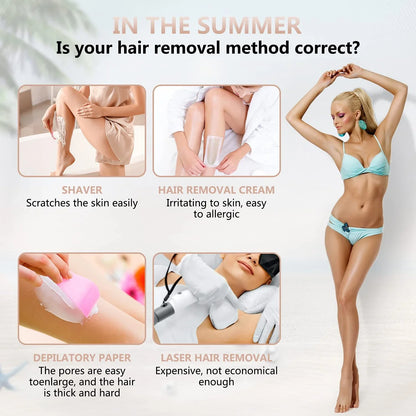 4-in-1 Women's Electric Shaver and Eyebrow Trimmer with USB Charging, Includes Shaving, Nose Hair, Eyebrow, and Precision Comb Attachments