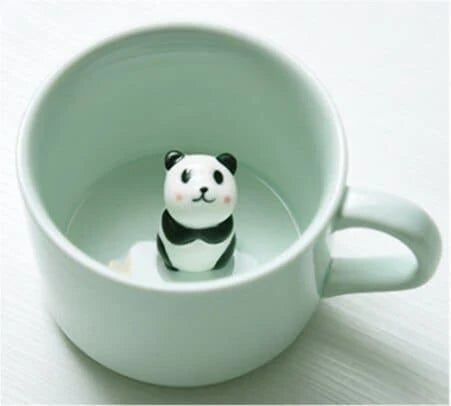Charming 3D cat-shaped ceramic coffee mug with a whimsical design and generous 220ml capacity