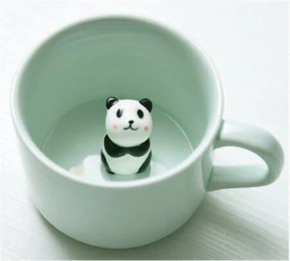 Charming 3D cat-shaped ceramic coffee mug with a whimsical design and generous 220ml capacity