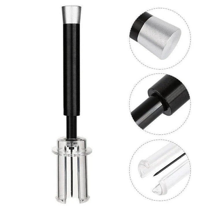 Premium aluminium air wine opener with sleek, modern design for effortless cork removal and smooth pouring