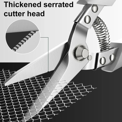 Premium Multi-Directional Metal Sheet Cutting Scissors with stainless steel blades and ergonomic rubber handle