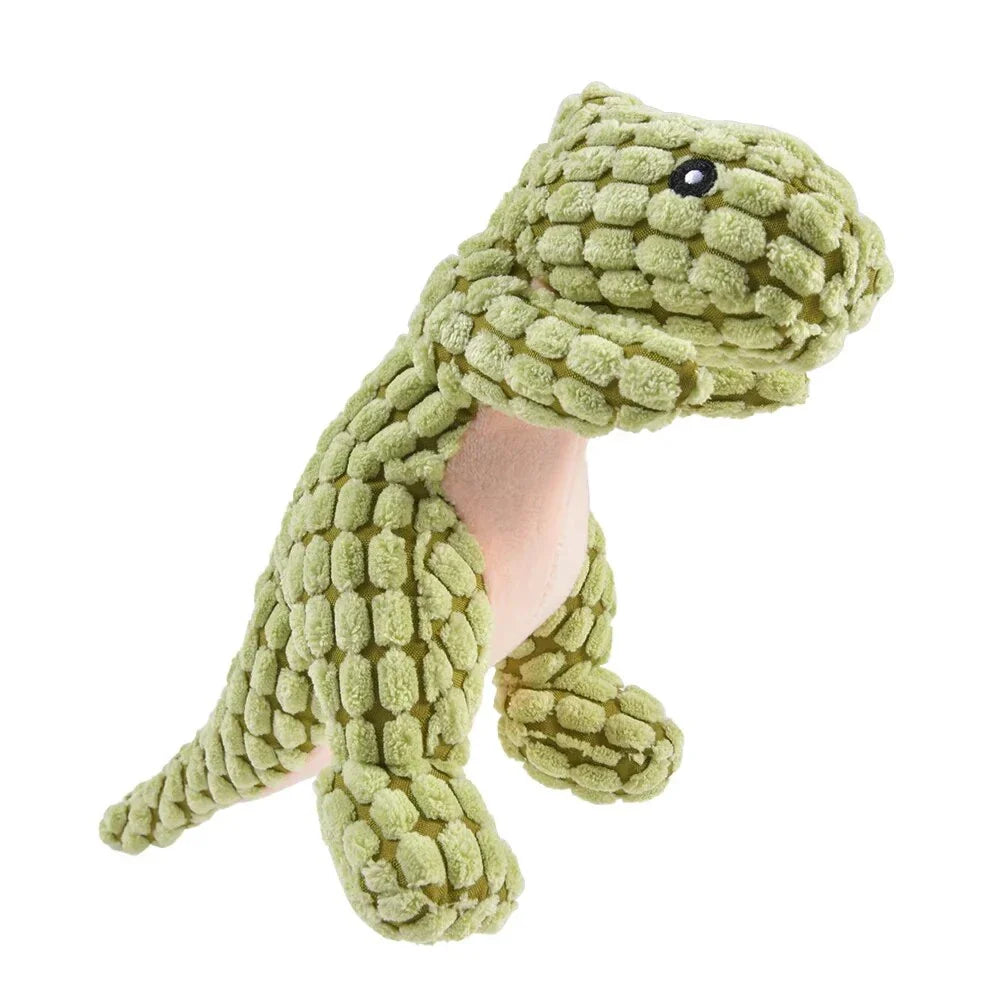 Premium plush dinosaur toys for playful pets in the UK, featuring soft, durable materials and interactive squeaky features for endless fun and companionship.