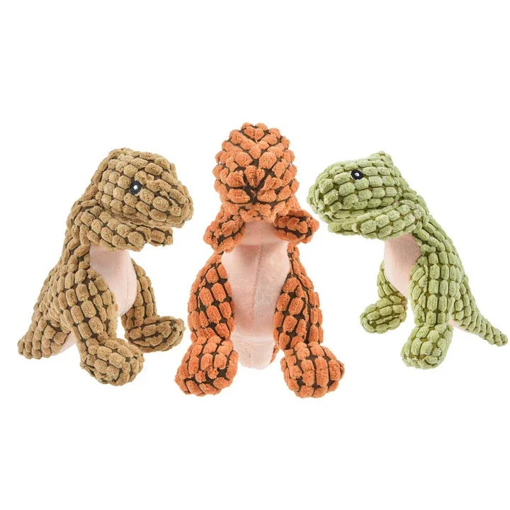 Premium plush dinosaur toys for playful pets in the UK, featuring soft, durable materials and interactive squeaky features for endless fun and companionship.