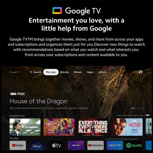 Trendha 4K Ultra HD Smart TV Box with 4K display, Dolby Atmos audio, and Google TV integration