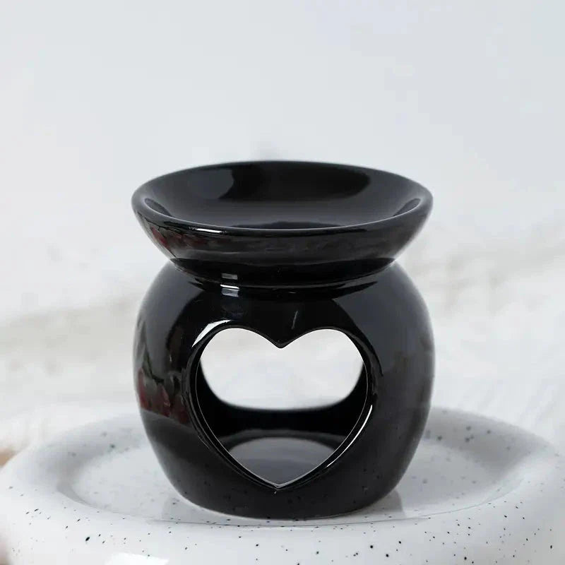 Elegant Nordic-style porcelain essential oil diffuser in red, white, and black colours