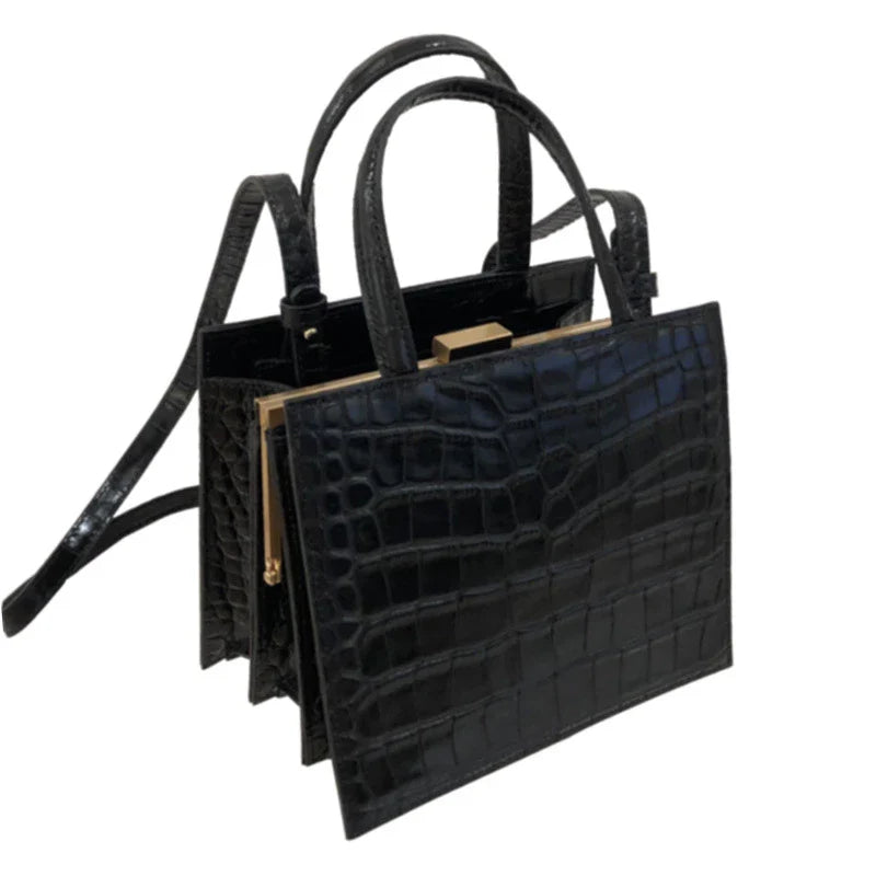 Retro one-shoulder messenger bag for women, made with premium PU materials and featuring a classic vintage-inspired design.