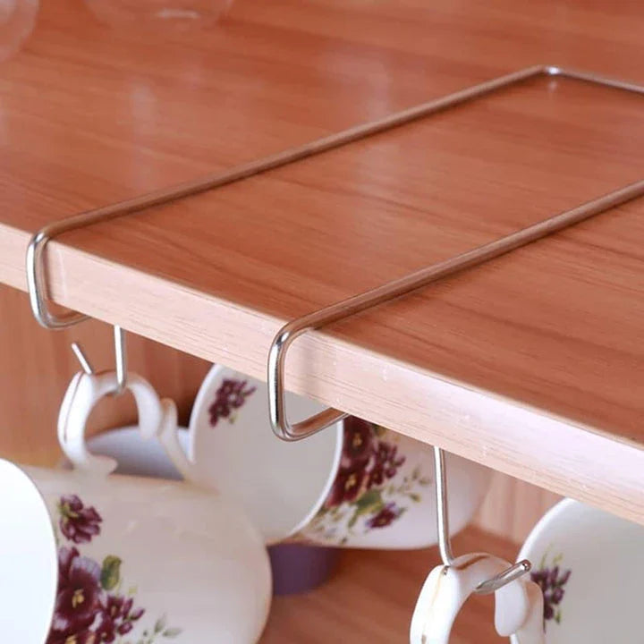 Premium large capacity stainless steel mug rack with 10-mug storage capacity, sleek and durable design for modern kitchen organisation