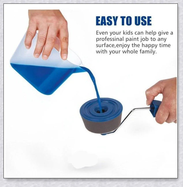 Premium Paint Roller Kit with large paint chamber, micro-fibre roller, and precision edging tools for a flawless painting job