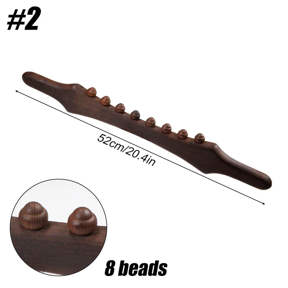 Premium Natural Wood Guasha Scraping Stick for Deep Tissue Massage and Relaxation