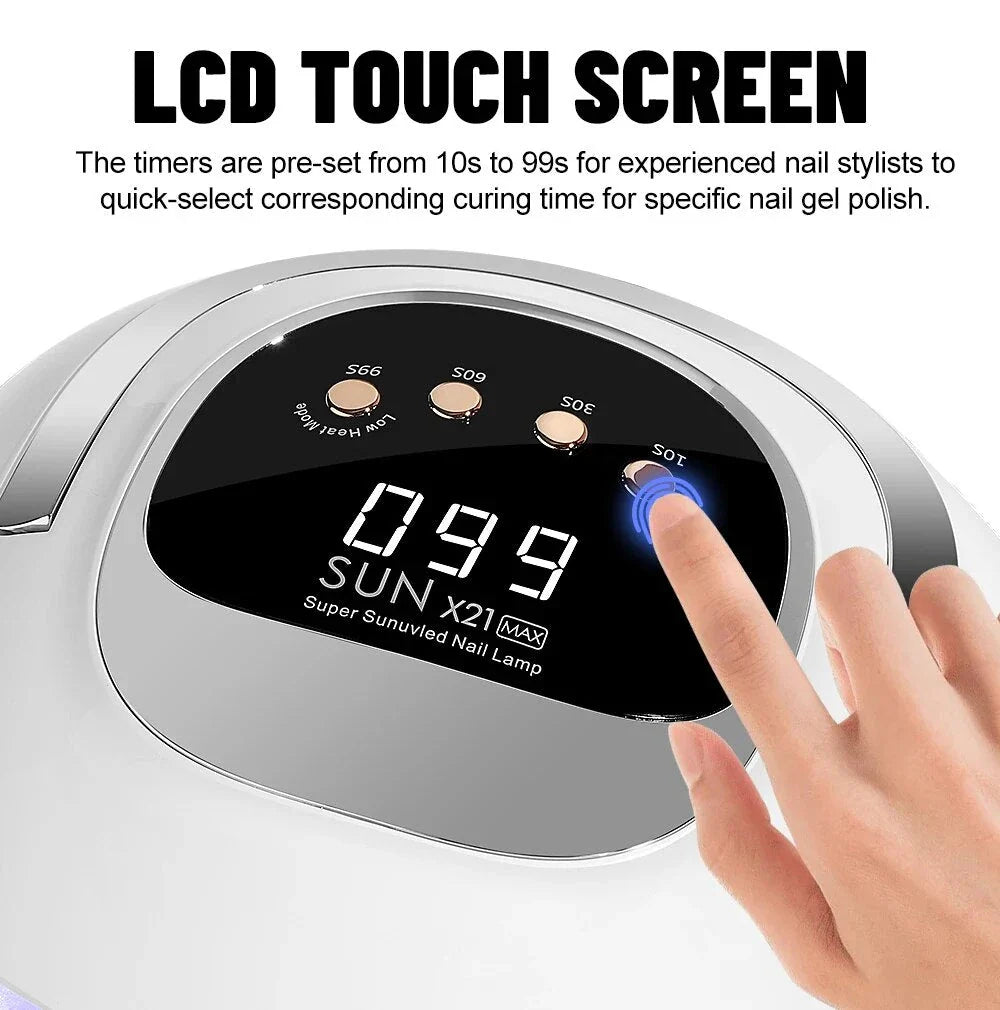 Trendha 320W High Power UV LED Nail Lamp with 4 Timers and Smart Sensor for Salon-Quality Nails at Home