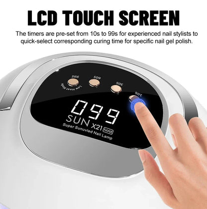Trendha 320W High Power UV LED Nail Lamp with 4 Timers and Smart Sensor for Salon-Quality Nails at Home