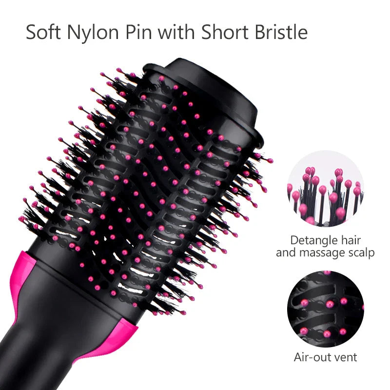 A 3-in-1 hair styling tool that combines a hair dryer, volumizer, and curler for salon-quality results at home