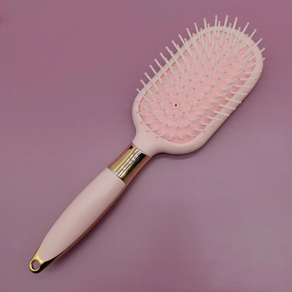 Professional Beauty Hair Brush with round-ended nylon pins for gentle scalp massage and healthy hair