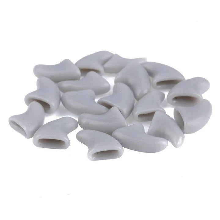 Premium soft rubber cat nail caps in various sizes for protecting your feline friend's paws and preventing furniture scratching